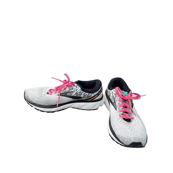 Brooks Ghost 11 Womens white black running sneakers size 8M SKU 9048 - Picture 2 of 16